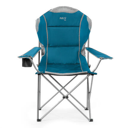 Chaise de camping pliable avec porte-gobelet Nils Camp NC3080