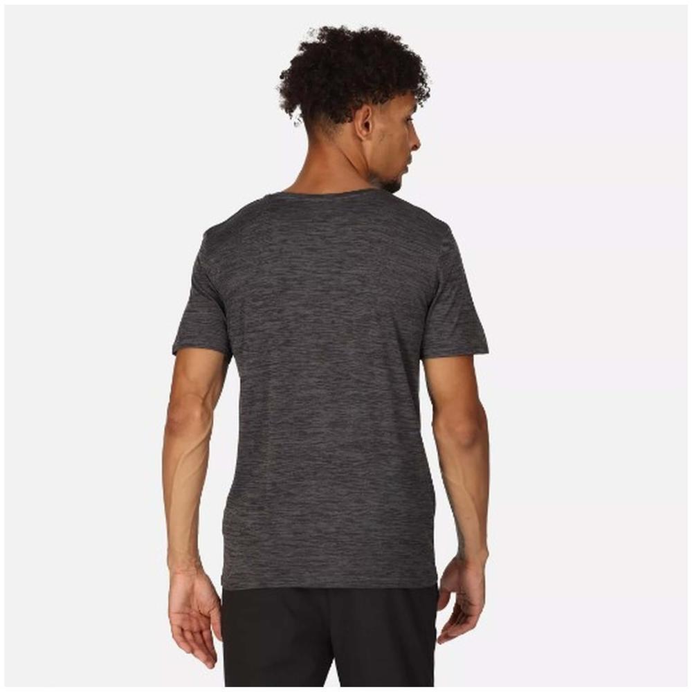 Camiseta de manga corta para hombre Regatta Fingal vii en color negro 4/7