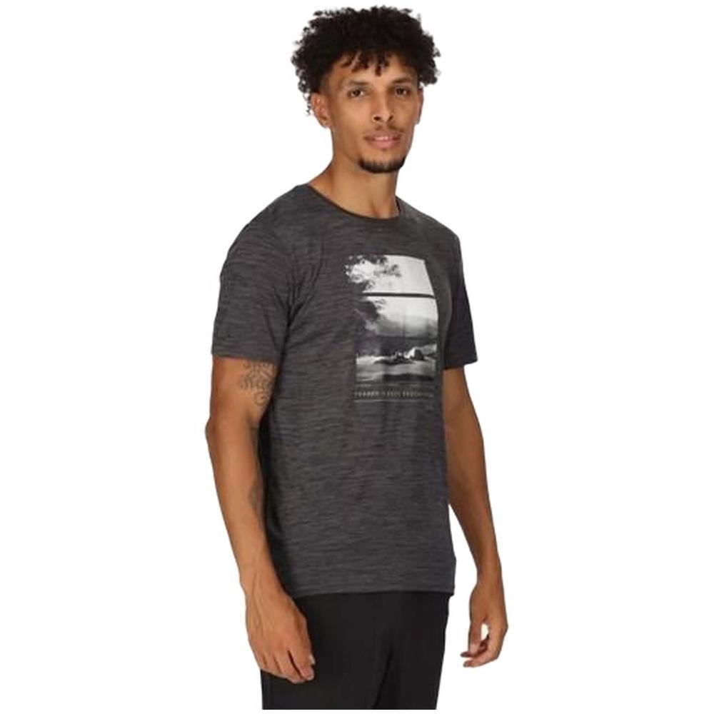 Camiseta de manga corta para hombre Regatta Fingal vii en color negro 3/7