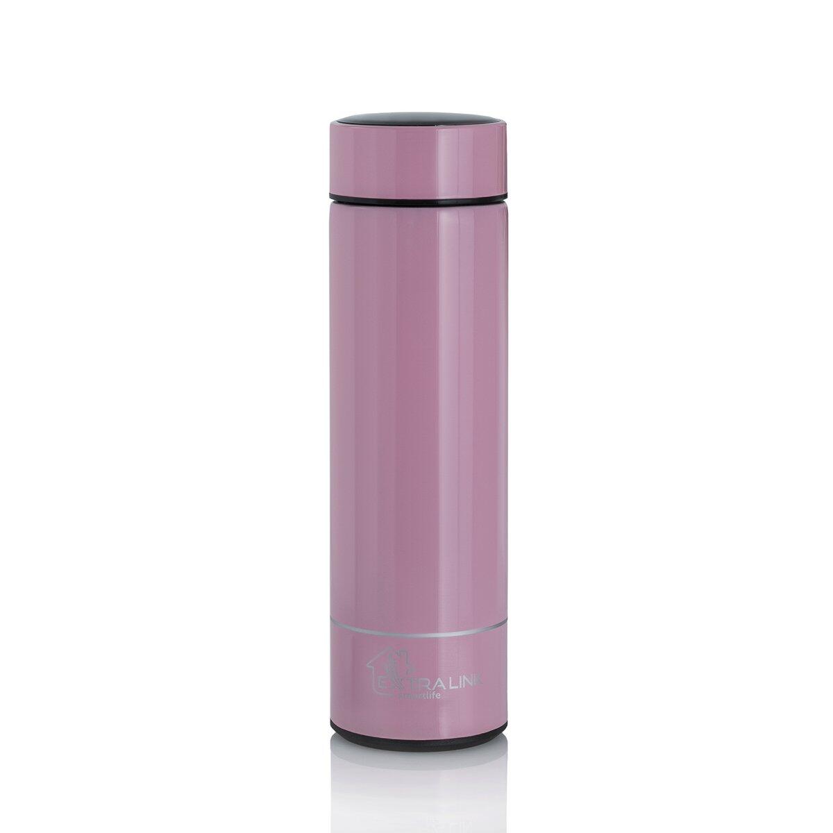 Termos z wyświetlaczem LED Extralink Smart Travel Mug Różowy Kubek termiczny 3/4
