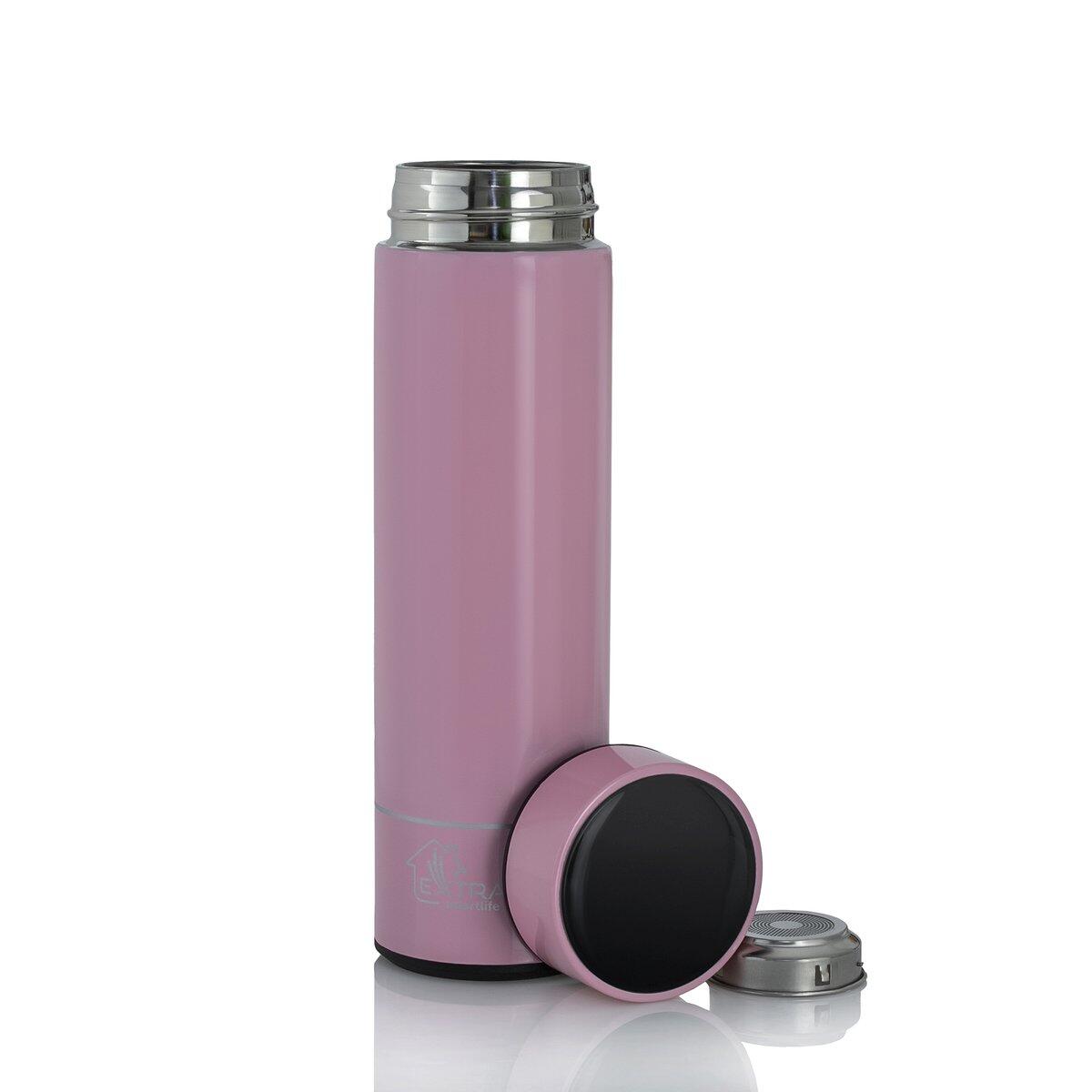 Termos z wyświetlaczem LED Extralink Smart Travel Mug Różowy Kubek termiczny 4/4
