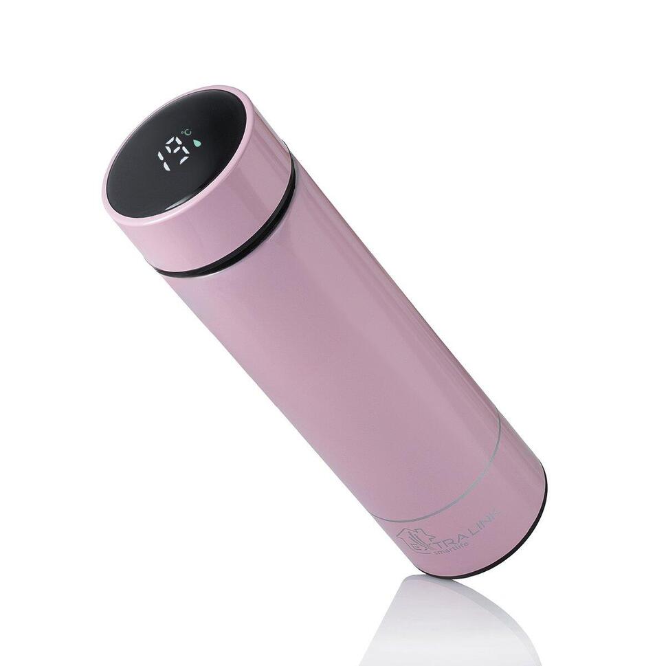 Termos z wyświetlaczem LED Extralink Smart Travel Mug Różowy Kubek termiczny