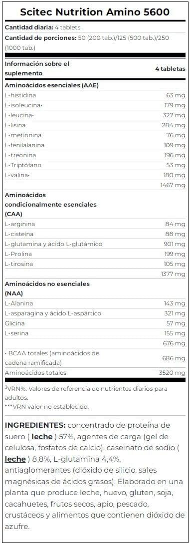 Amino 5600 - 1000 comprimés de Scitec Nutrition 4/4