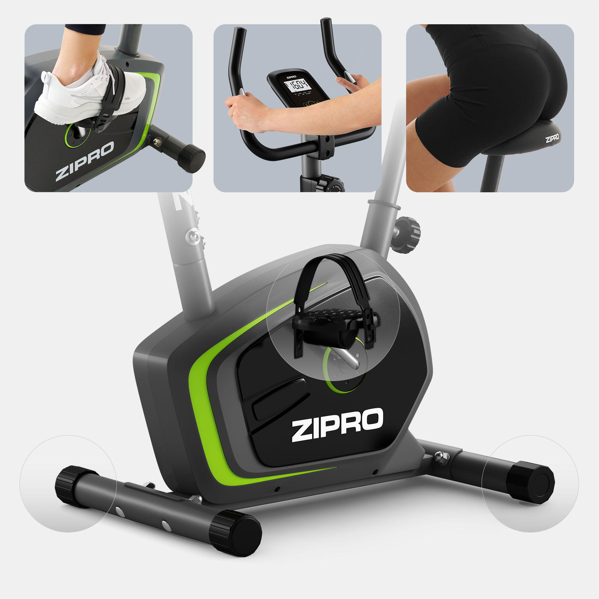 Vélo d'appartement magnétique Zipro Drift pour fitness et cardio 7/8