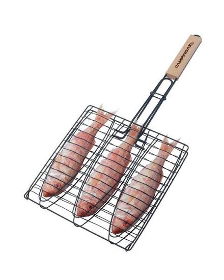 Ruszt do grillowania 3 ryb z drewnianą rękojeścią Campingaz