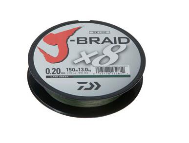 FIR TEXTIL DAIWA J-BRAID X8 VERDE 022MM/17KG/300M