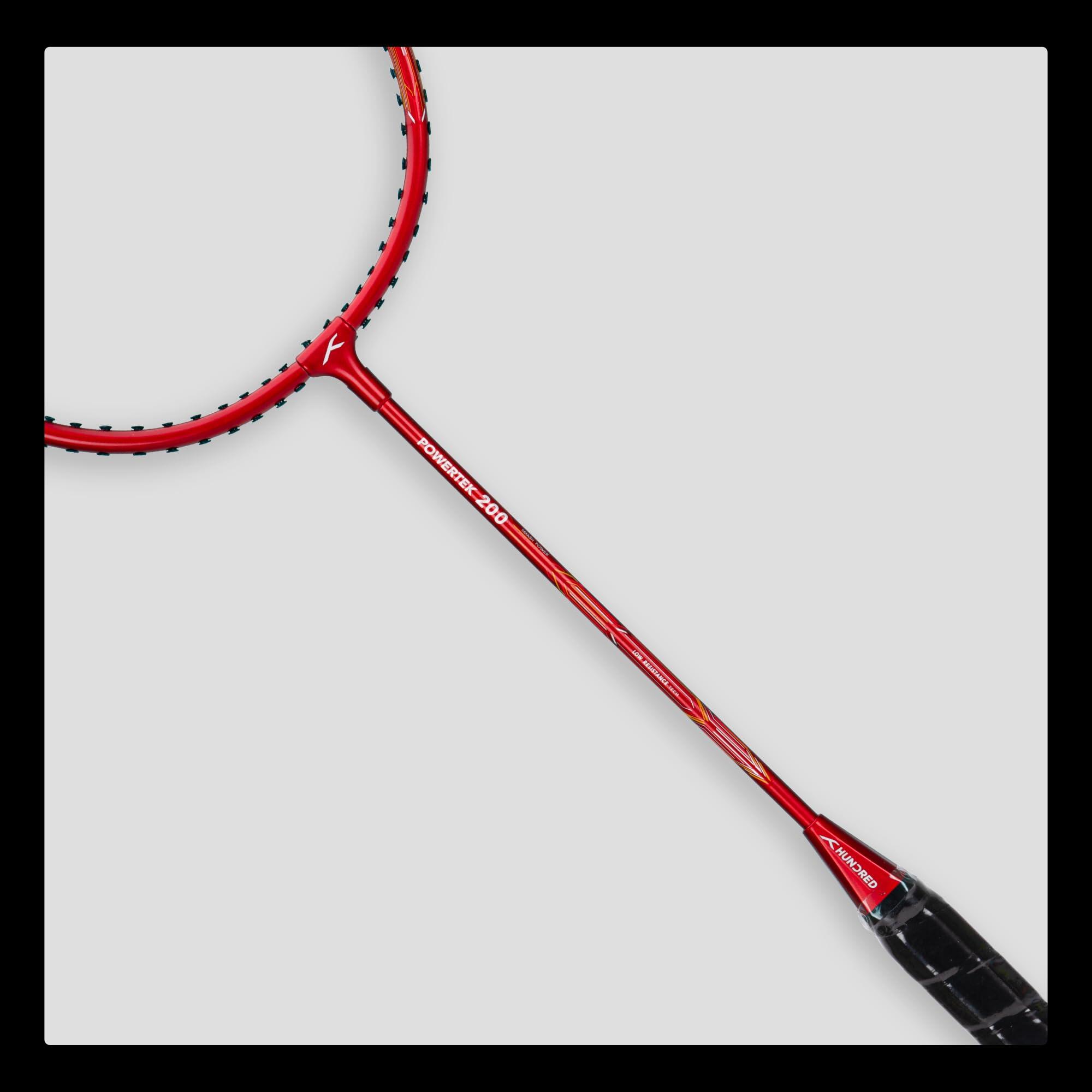 HUNDRED Powertek 200 PRO Badminton Racquet with Head Cover| Intermediate Players 7/7