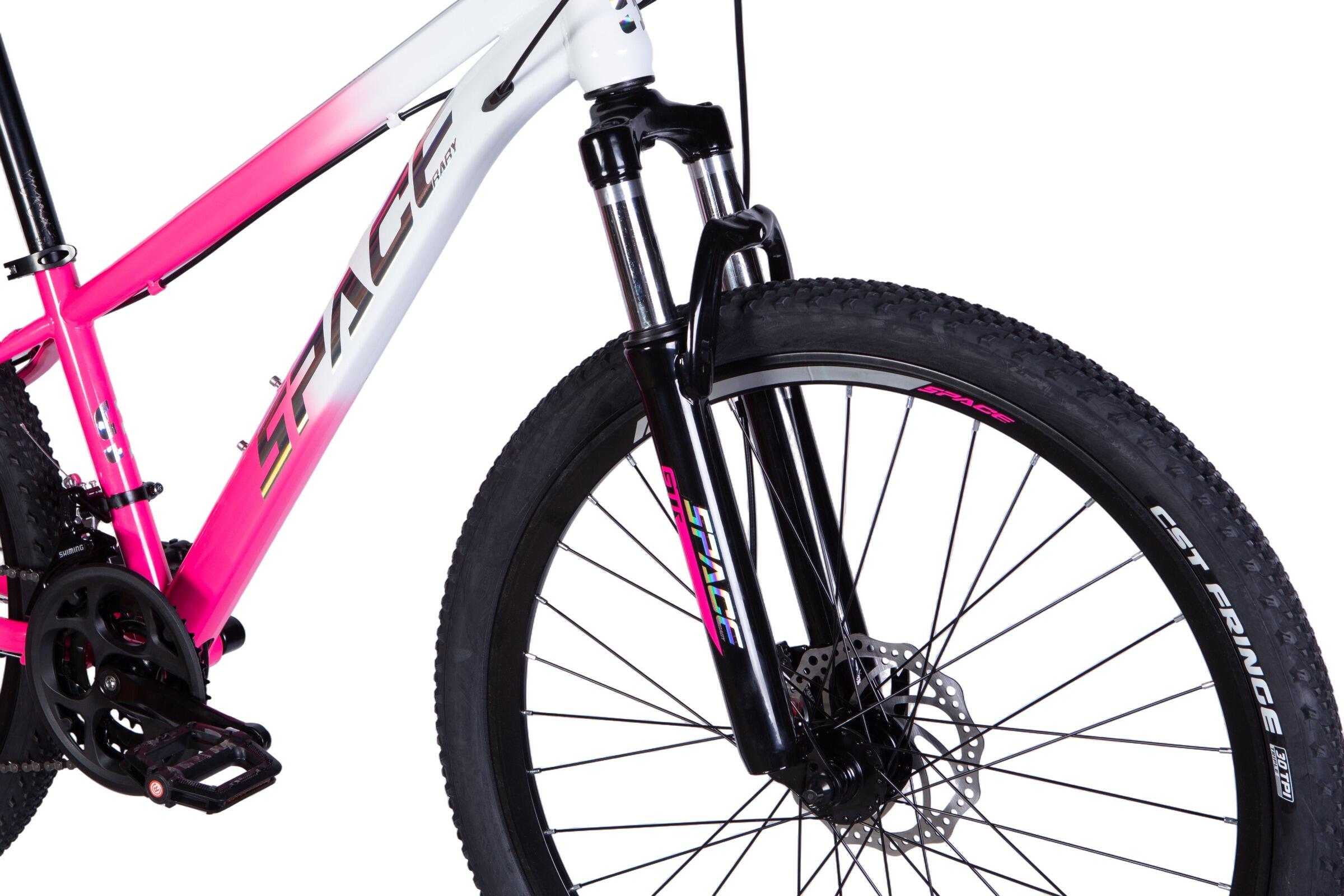 Bicicleta Mars 26″, 145–170 cm, 21 velocidades, Blanco/Rosa 3/6