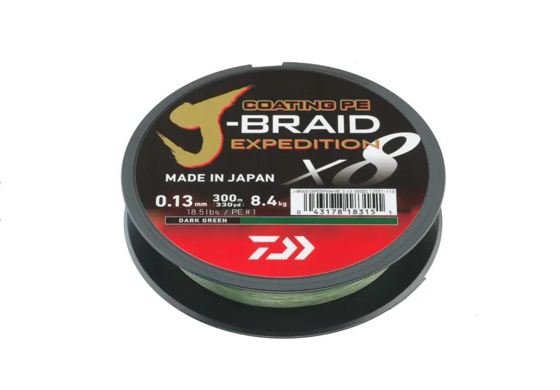 Filo da pesca intrecciato Daiwa J-Braid Expedition X8 2/3