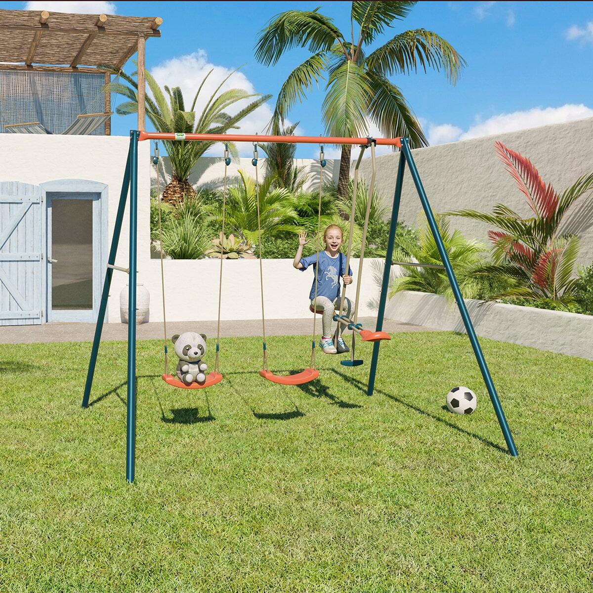 Portique métal 2,20 m Axion TEO 4 Enfants 6/7
