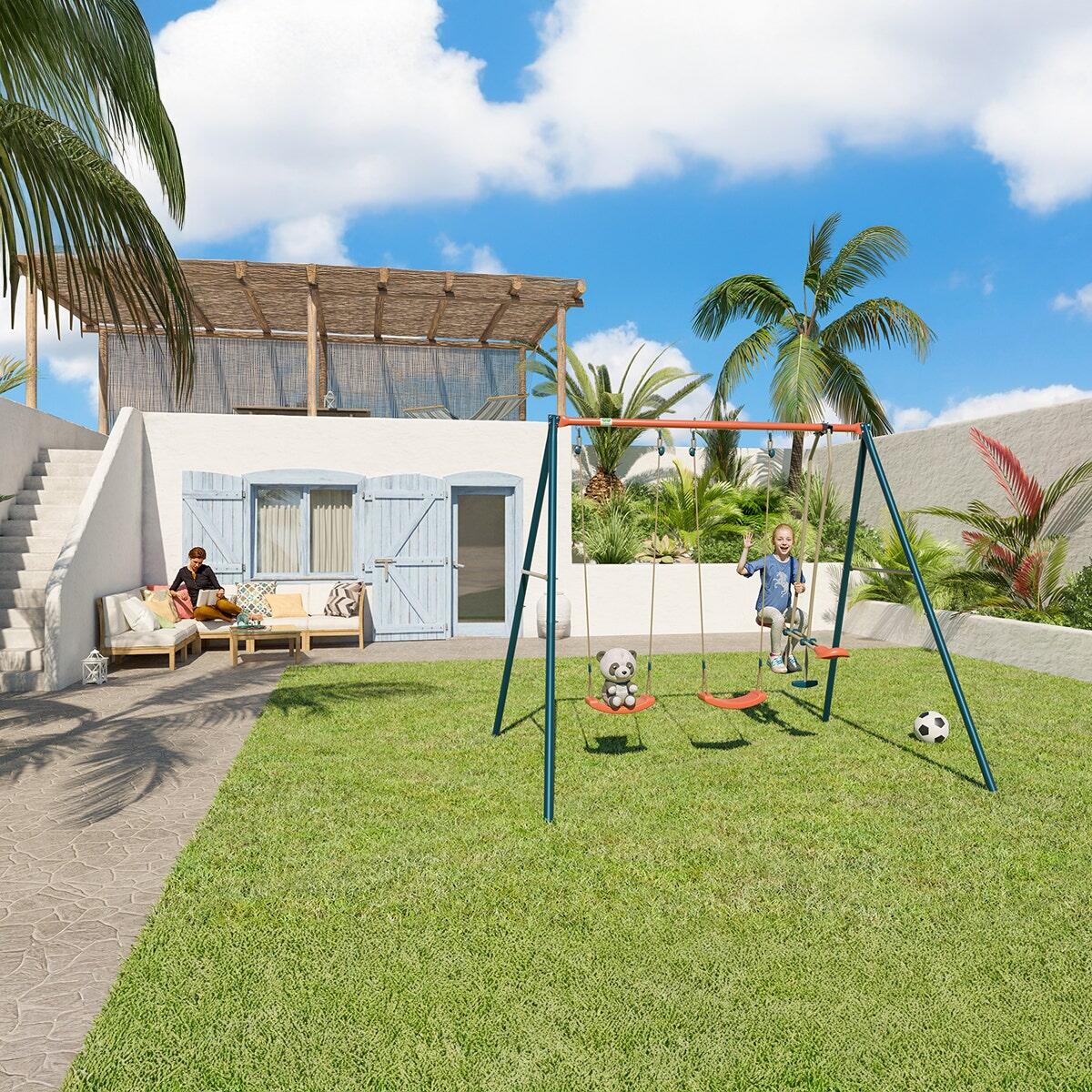 Portique métal 2,20 m Axion TEO 4 Enfants 4/7