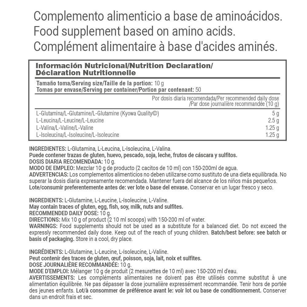 BCAA + L-Glutamine Kyowa® - 500g Neutre de MASmusculo 5/5