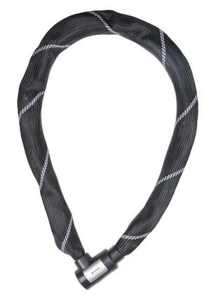 Python Ketten Schloss mit schwarzer Nylon-Hülle - 11mm x 120cm