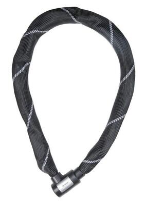 Python Ketten Schloss mit schwarzer Nylon-Hülle - 11mm x 120cm