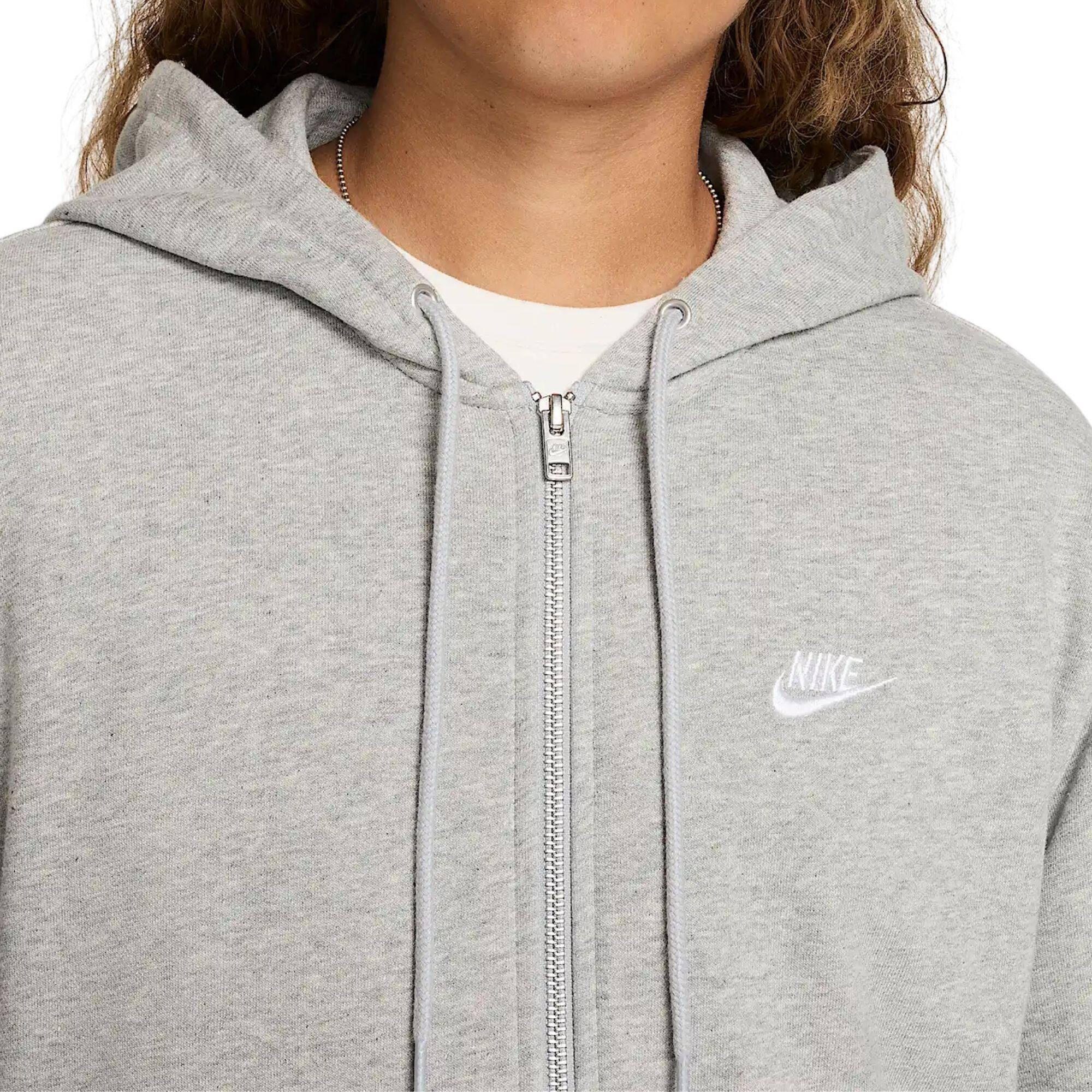 Sudadera Con Capucha y Cremallera Integral Club Talla S Gris - FN3884-063 3/4