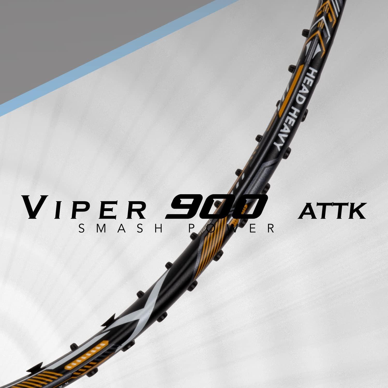 Badmintonschläger - Viper 900 Schwarz/Grau 5/6