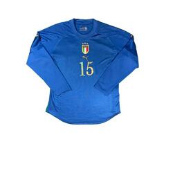 Reconditionné - Maillot foot vintage Italie #15 saison 2004-2005 - État Correct