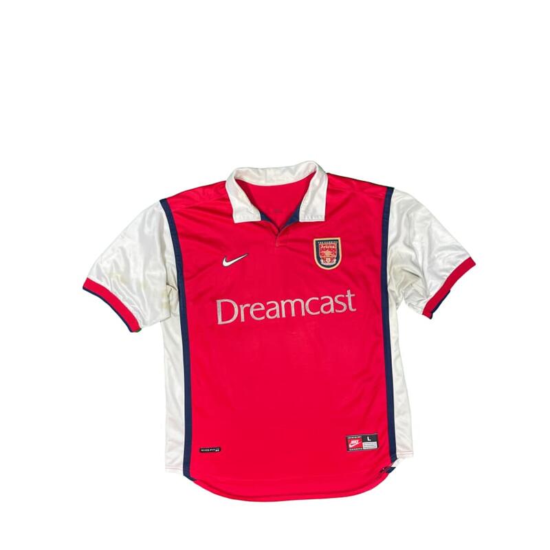 Reconditionné - Maillot vintage  Arsenal #14 Henry saison 1999-2000 - État Corre
