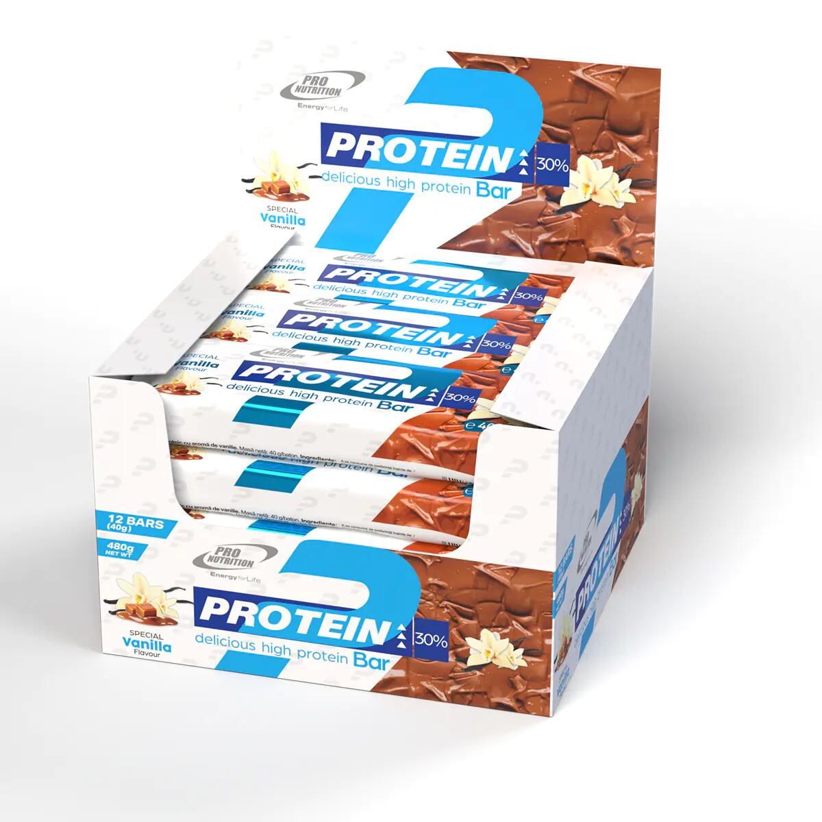 Batoane proteice Protein Bar, Vanilie-caramel, 12x40g
