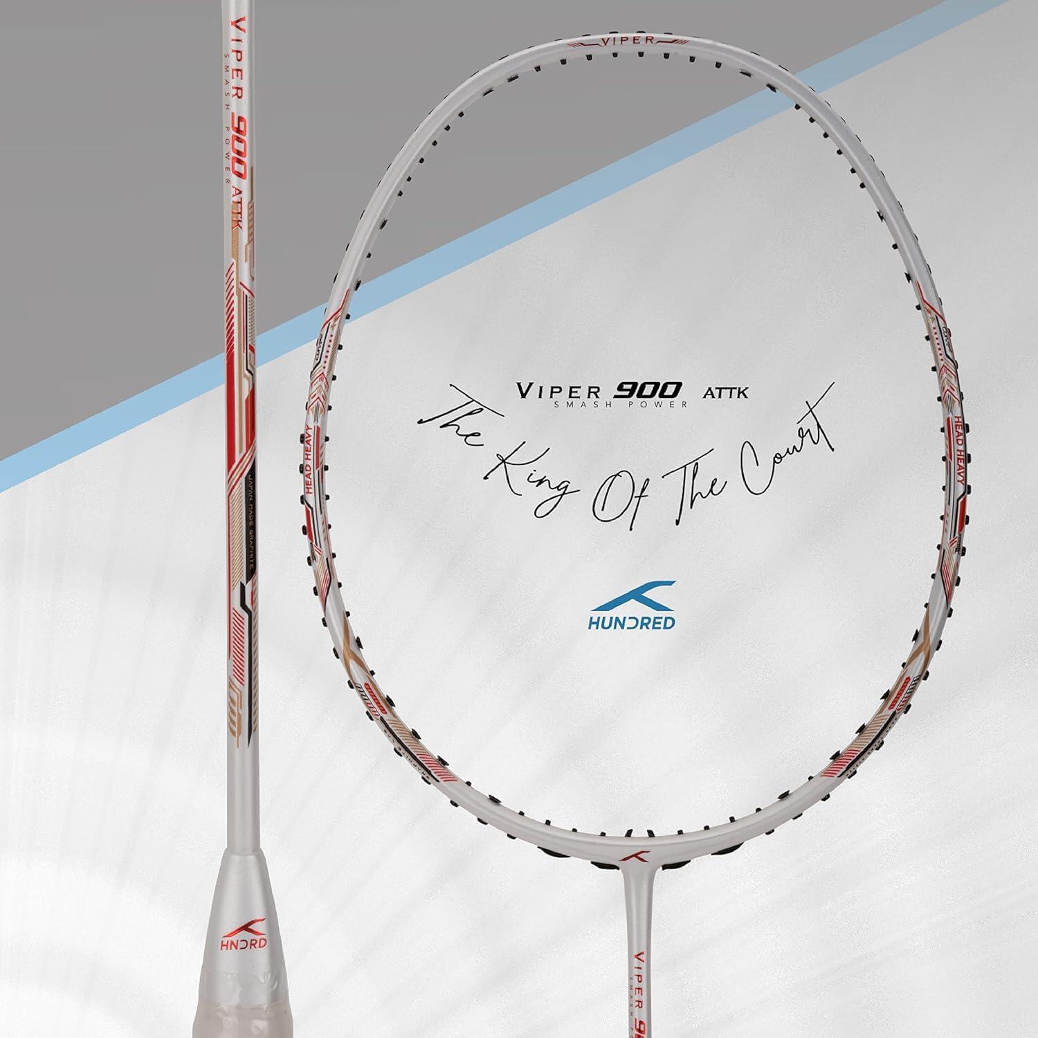 Badmintonschläger - Viper 900 Weiß/Rot 6/6