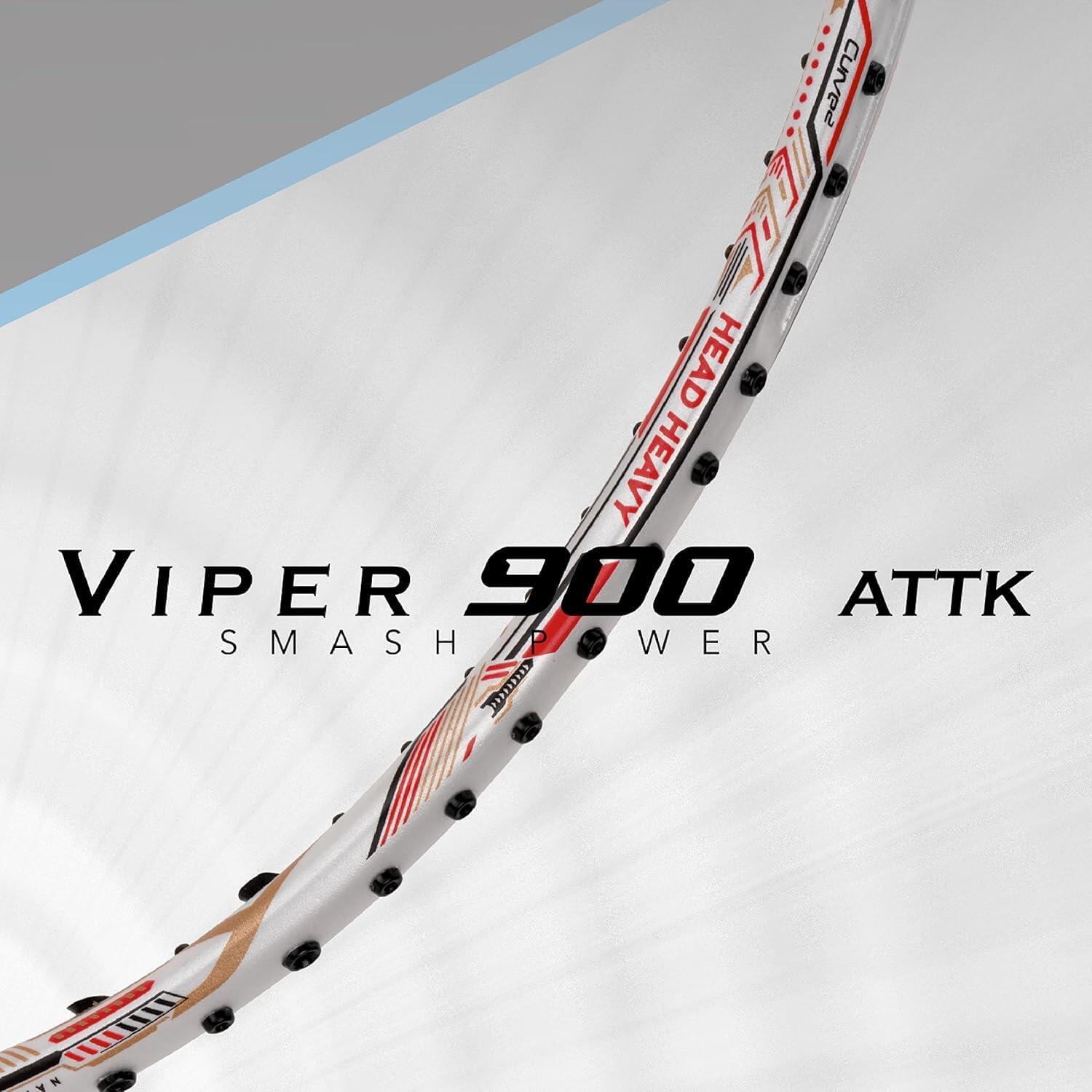 Badmintonschläger - Viper 900 Weiß/Rot 5/6