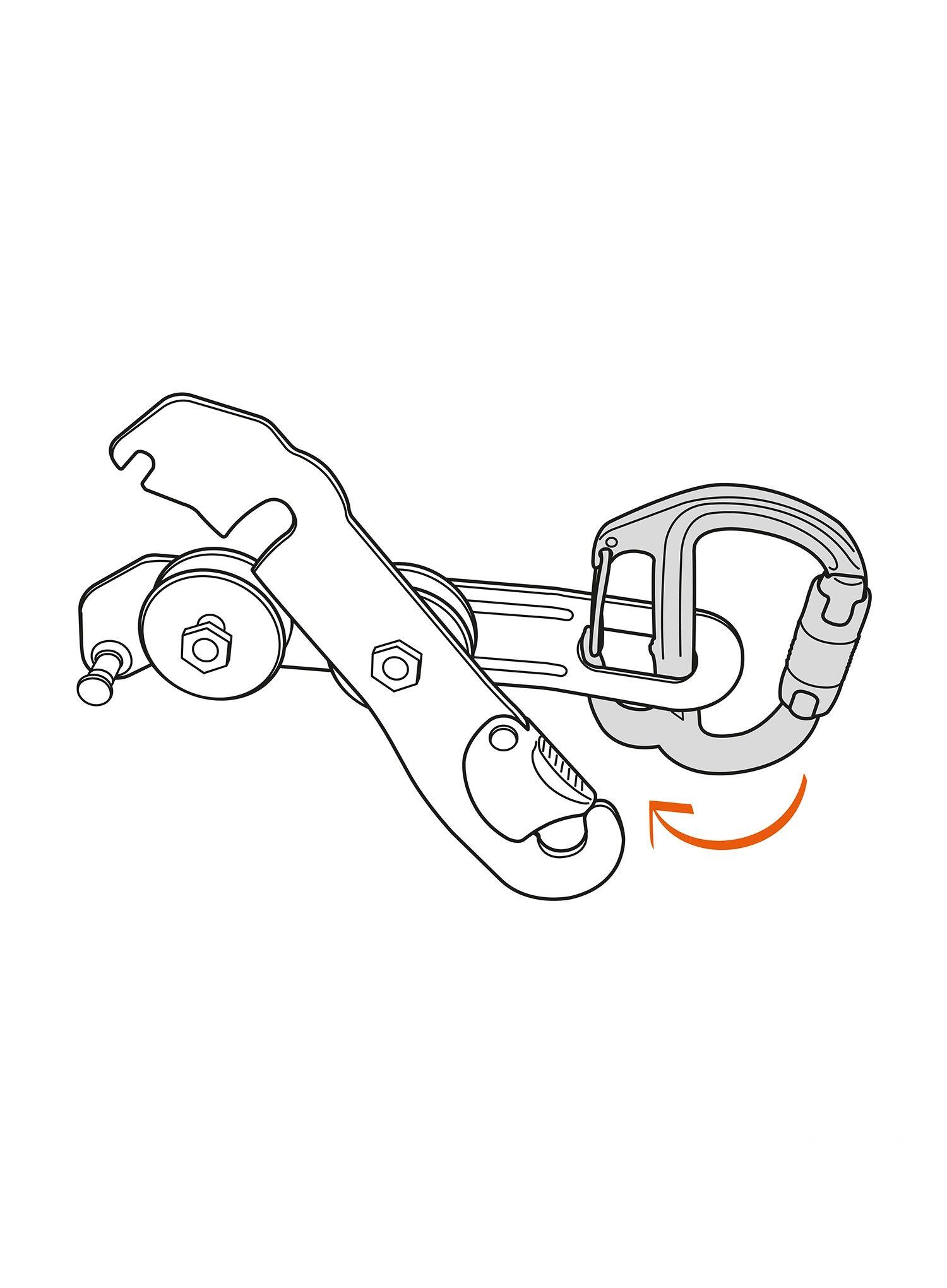 Mousqueton Petzl Freino Z Twist Lock léger avec frein intégré 2/2