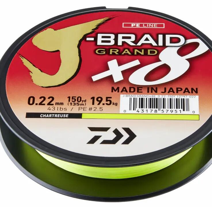 Плетен конец DAIWA J-BRAID GRAND X8E CHARTR. 022MM/19,5KG/135M