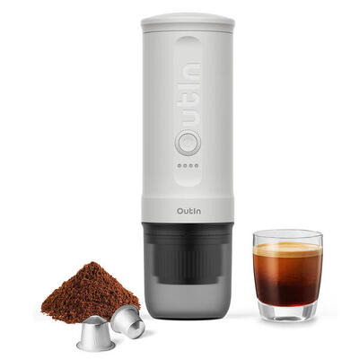 Nano Tragbare Espressomaschine – Reisekaffeemaschine – Perlweiß