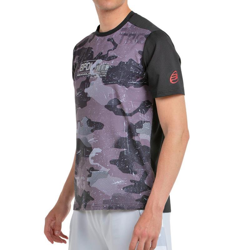 T-shirt BULLPADEL ESGOS NOIR en tissu technique 3/5