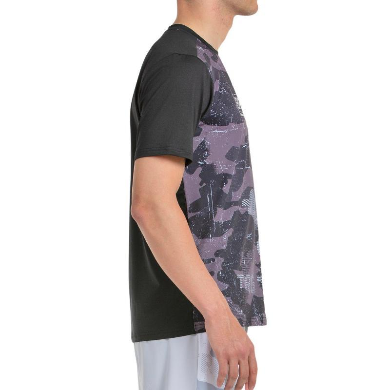 T-shirt BULLPADEL ESGOS NOIR en tissu technique 2/5