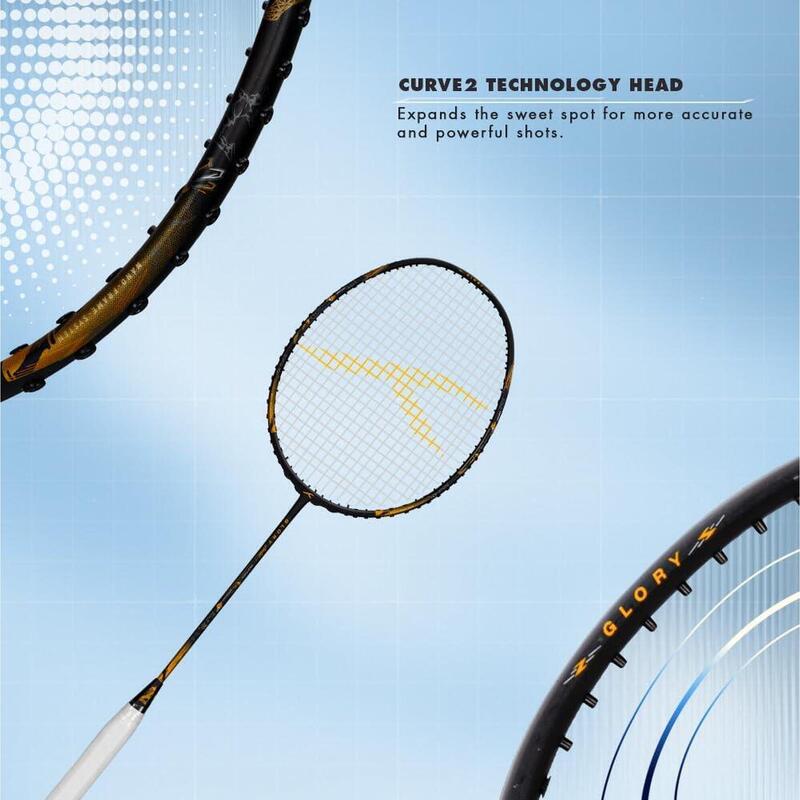 Raquette De Badminton Babolat Powerlight, Noir/jaune, Cordée Avec Housse - Débutants Et Amateurs