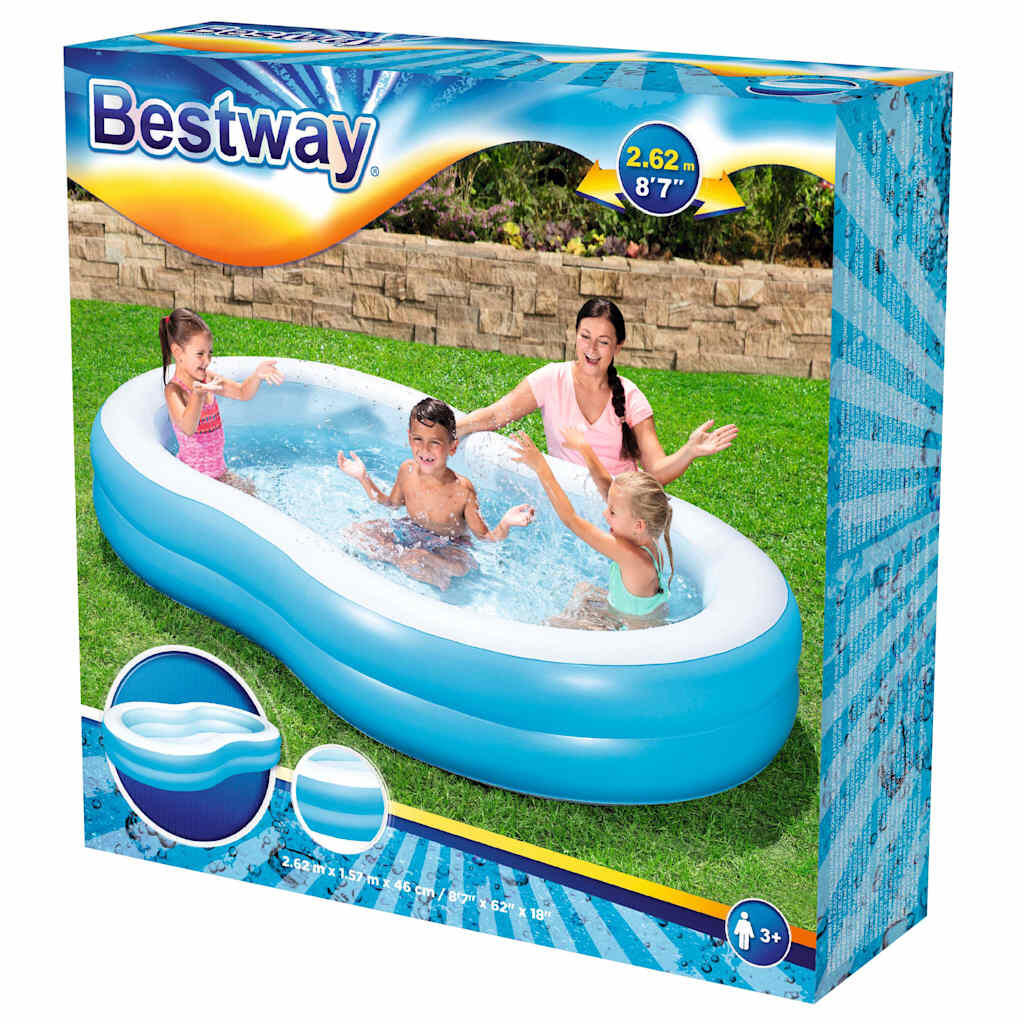 Piscina hinchable Bestway Gran Lago 262x157x46 cm 5/6