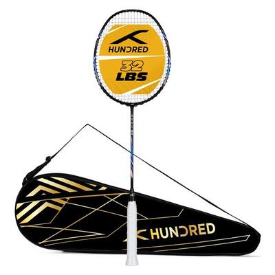 Hundred ROCK 88 Badminton Schläger (Schwarz/Silber)