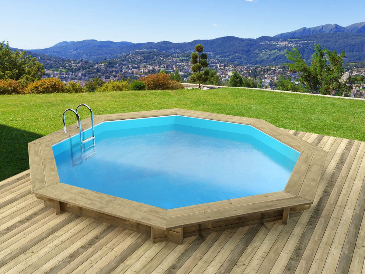 HABITAT ET JARDIN Piscina in legno " Verona " - 5,10 x 1,20 m