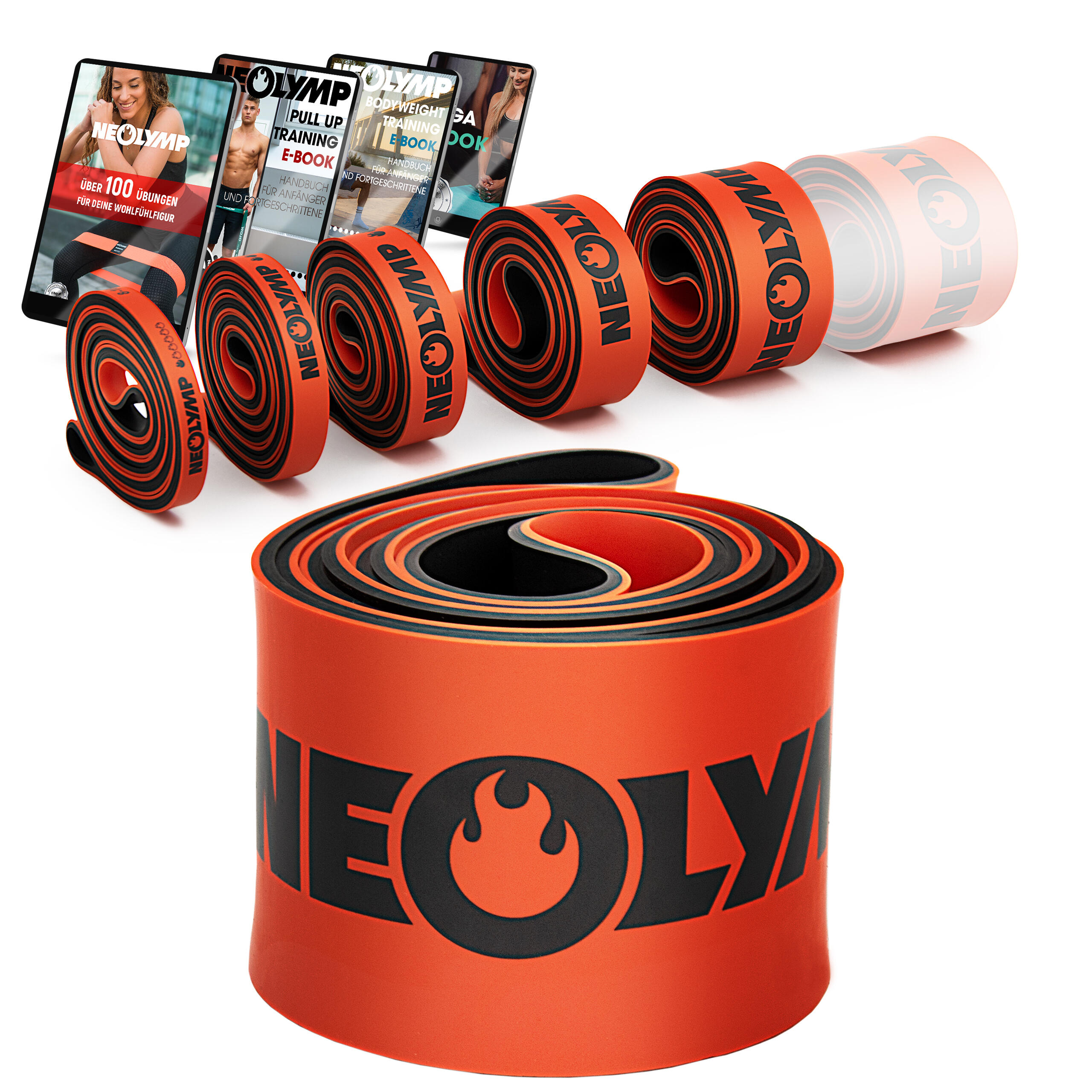 NEOLYMP Resistance Bands Set – Odporová 6, elastické gumy pro domácí cvičení, posilování