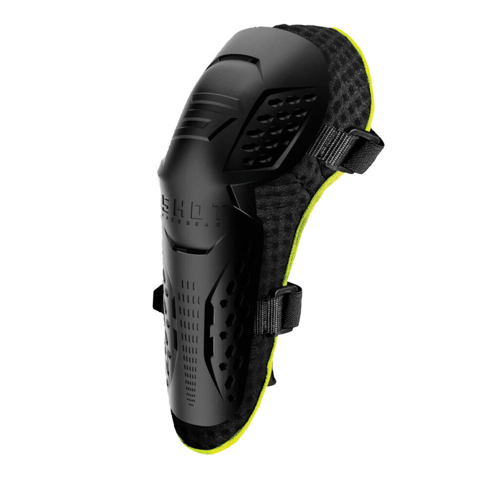Shot Race Gear - Coudières Shot Optimal 2.0 Noir/jaune Fluo Adulte - Coudière - Jaune|noir - 36 Xs - Decathlon
