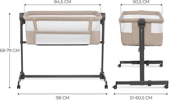 Kinderkraft NESTE UP 2 - Beistellbett mit Matratze - Beige 2/5