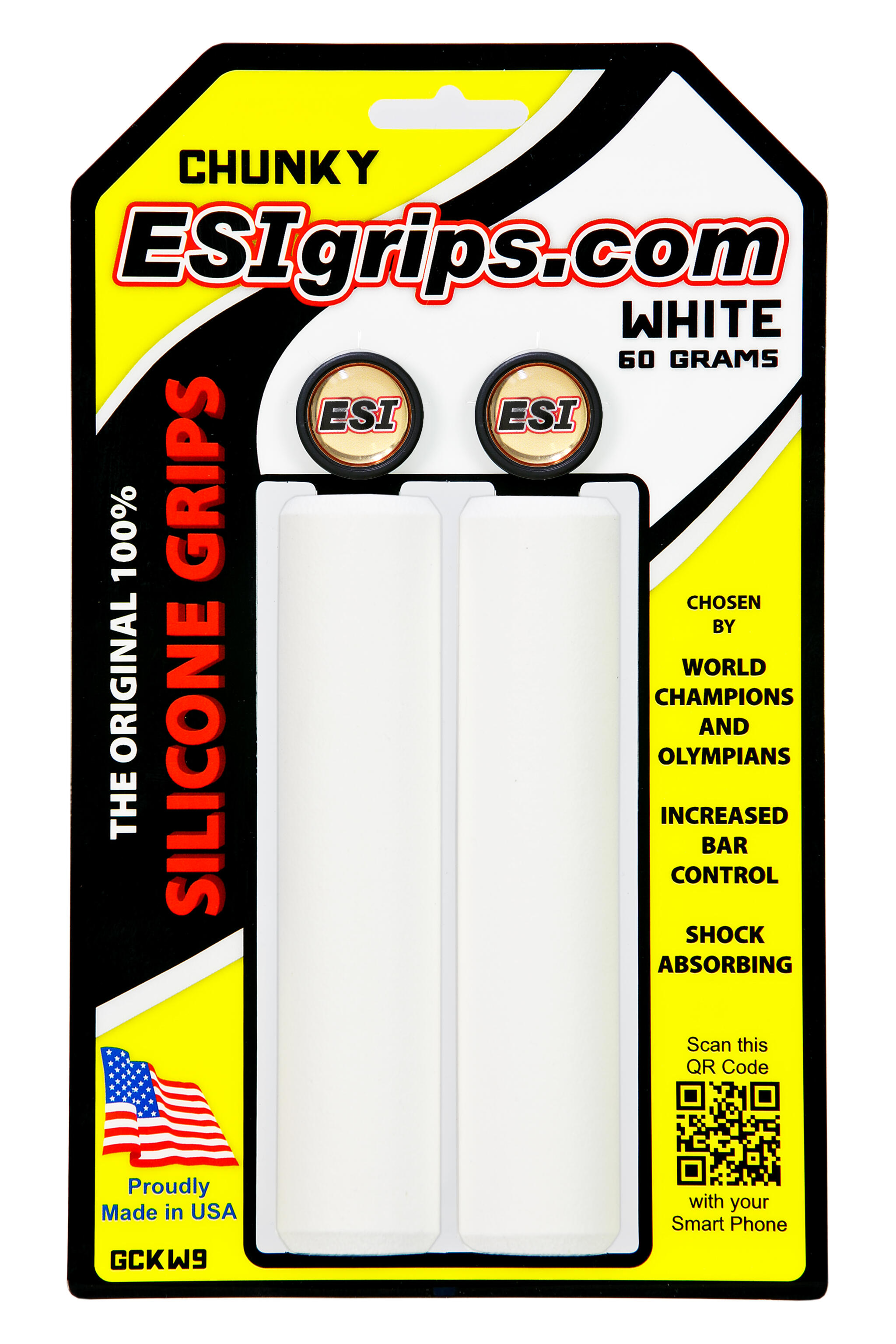 Puños Chunky BTT 60gr ciclismo Blanco Esigrips 2/5