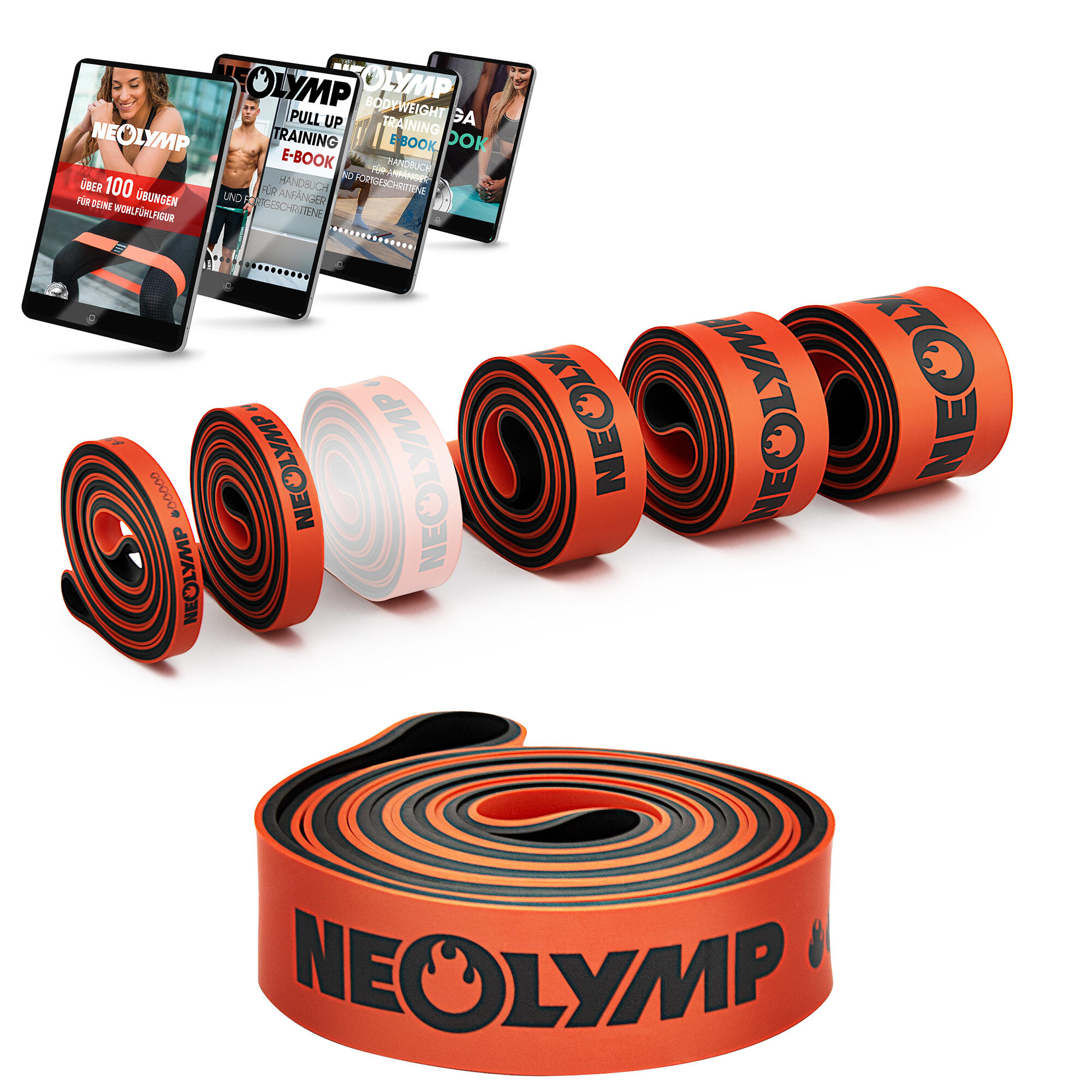 NEOLYMP Resistance Bands Set – Odporová 3, elastické gumy pro domácí cvičení, posilování