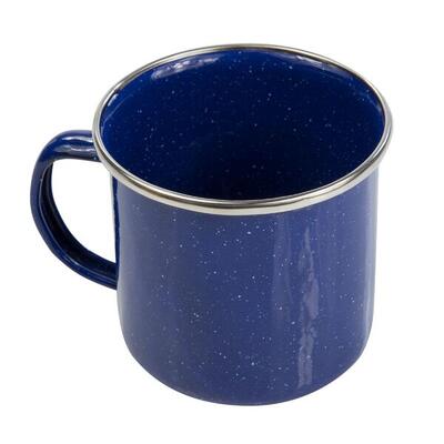 Camping Langlebige Emaille-Tasse für Erwachsene - Blau
