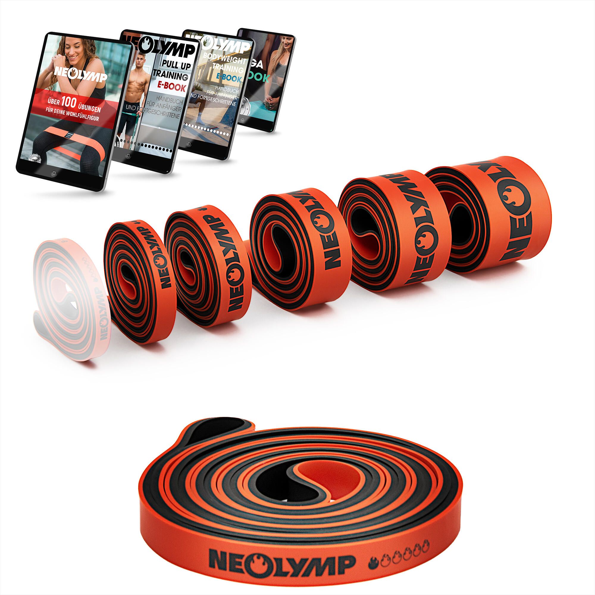 NEOLYMP Resistance Bands Set – Odporová 1, elastické gumy pro domácí cvičení, posilování