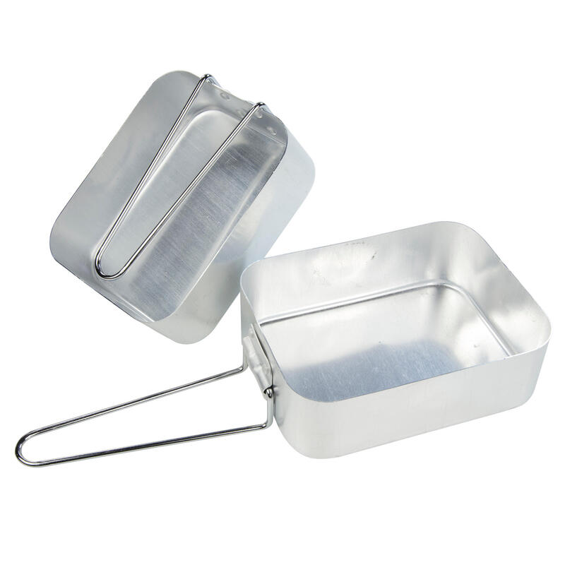 Set de gamelles de camping légères pour adulte - Argent