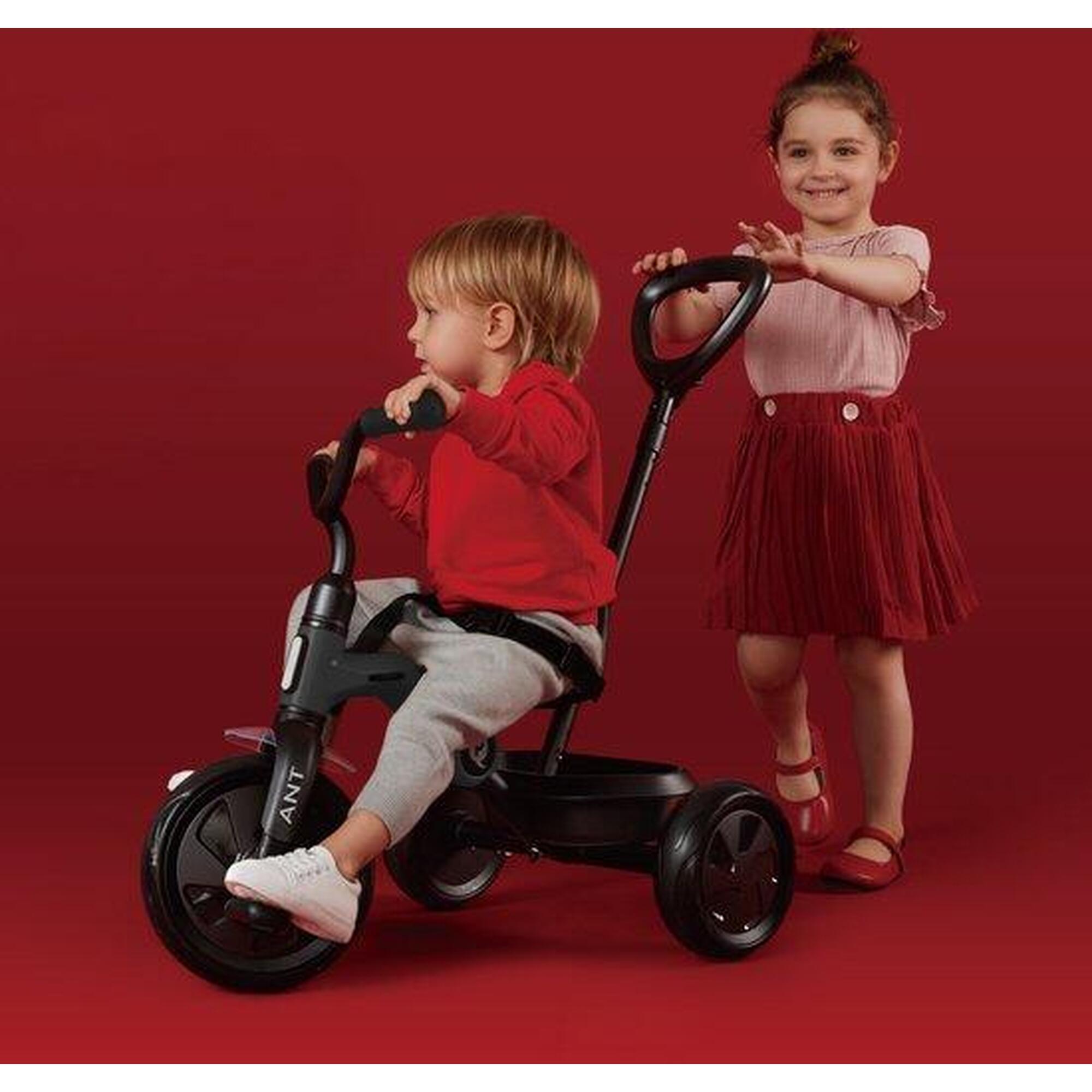 Tricycle Qplay Ant avec Barre de Poussée