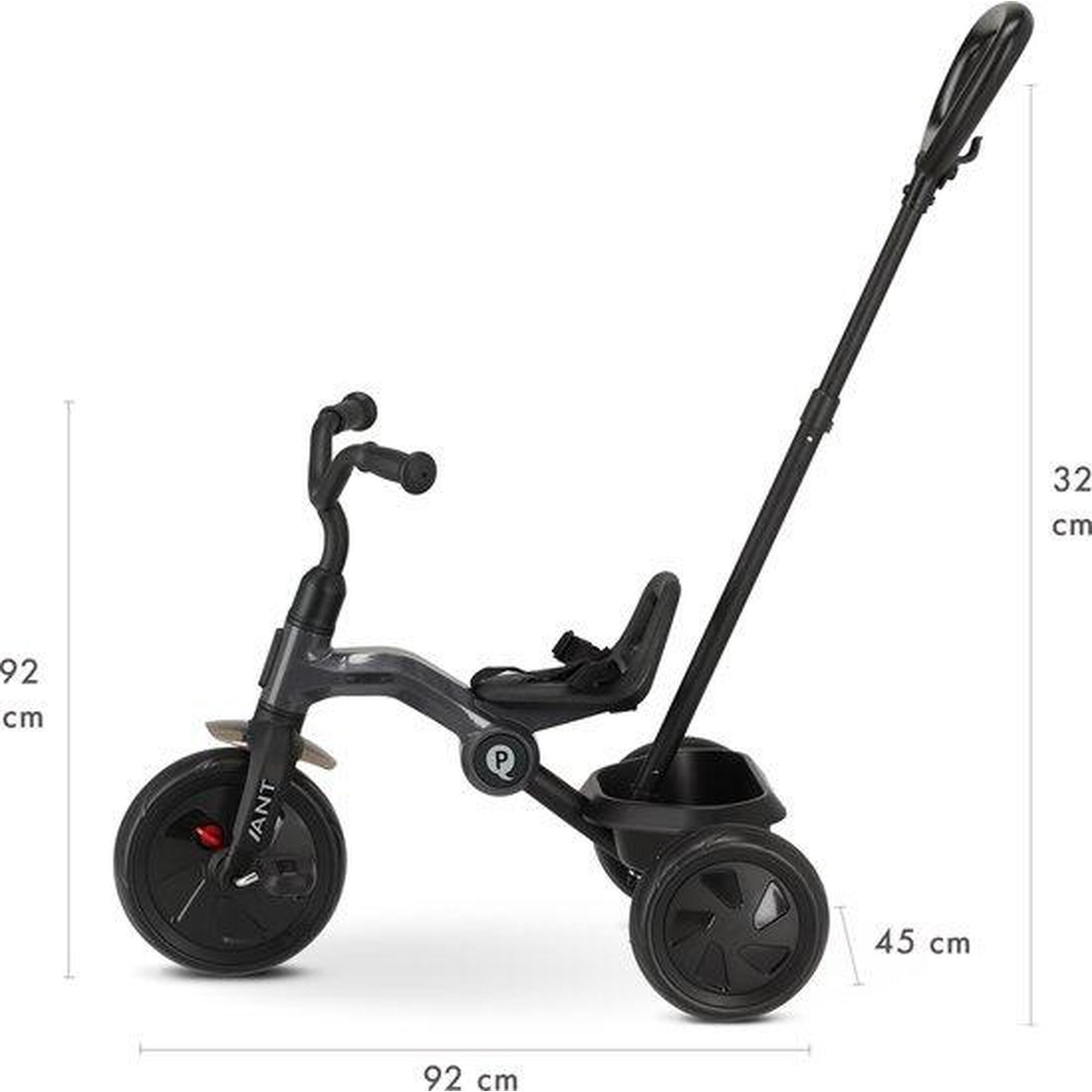 Tricycle Qplay Ant avec Barre de Poussée
