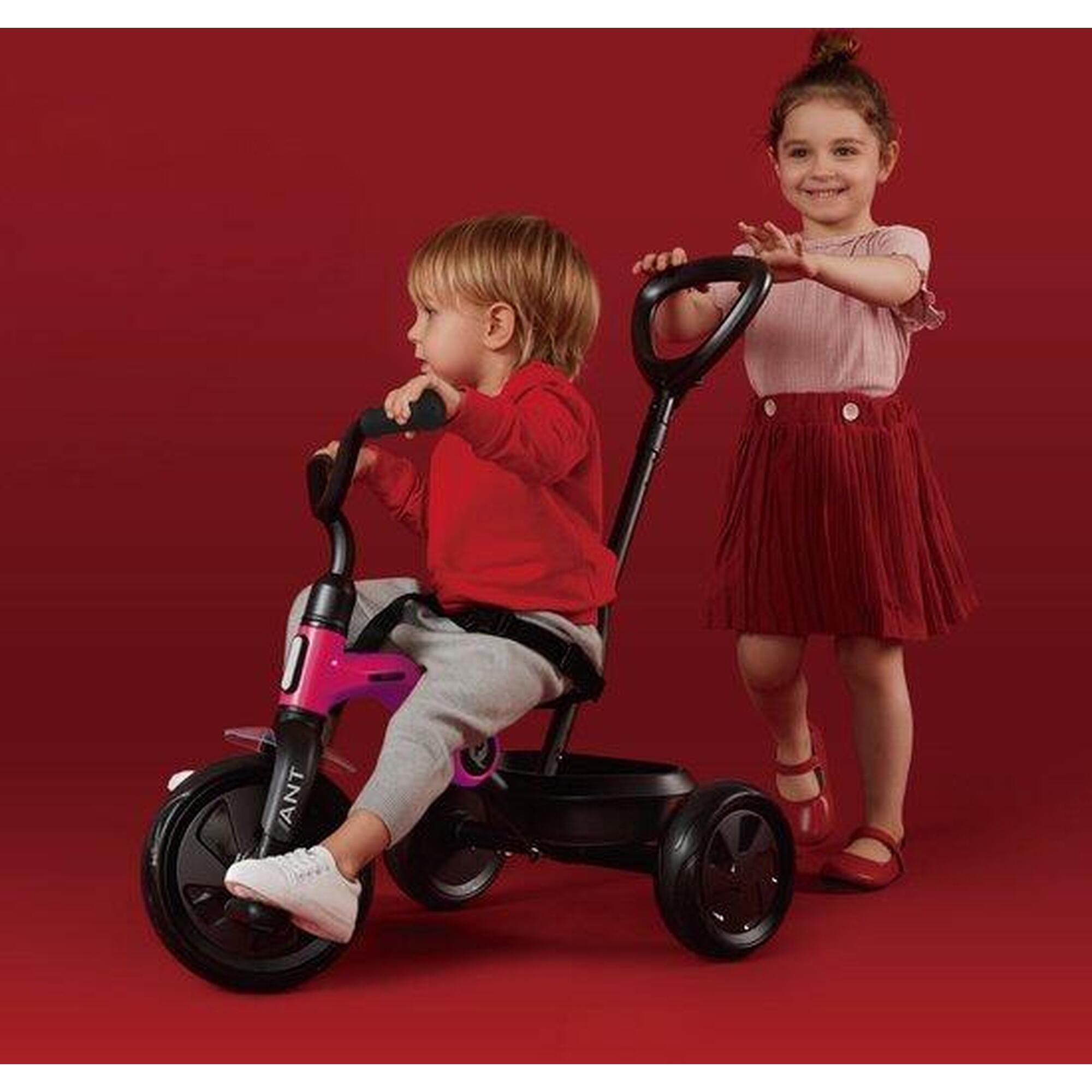 Tricycle Qplay Ant avec Barre de Poussée