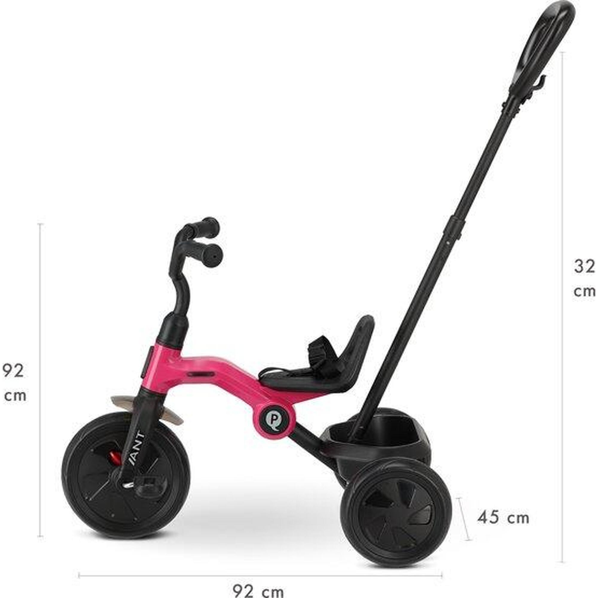 Tricycle Qplay Ant avec Barre de Poussée