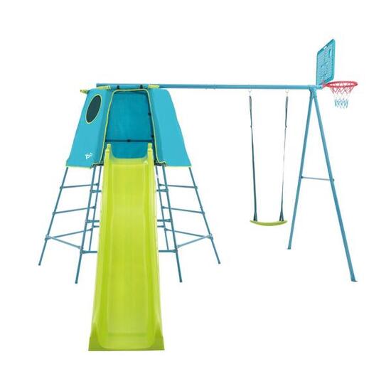 Veränderbarer Spielplatz Basketballkorb EXPLORER TOUR Blau H246cm