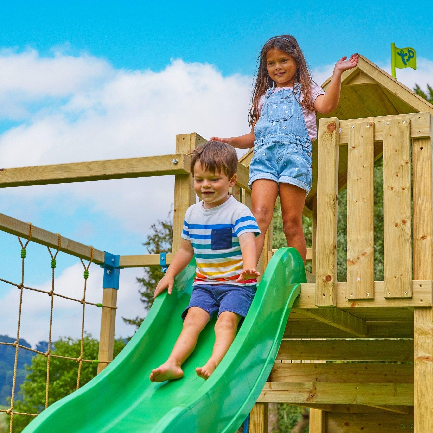 Aire de jeux XXL double plateforme TILLEUL bois FSC® 3/5