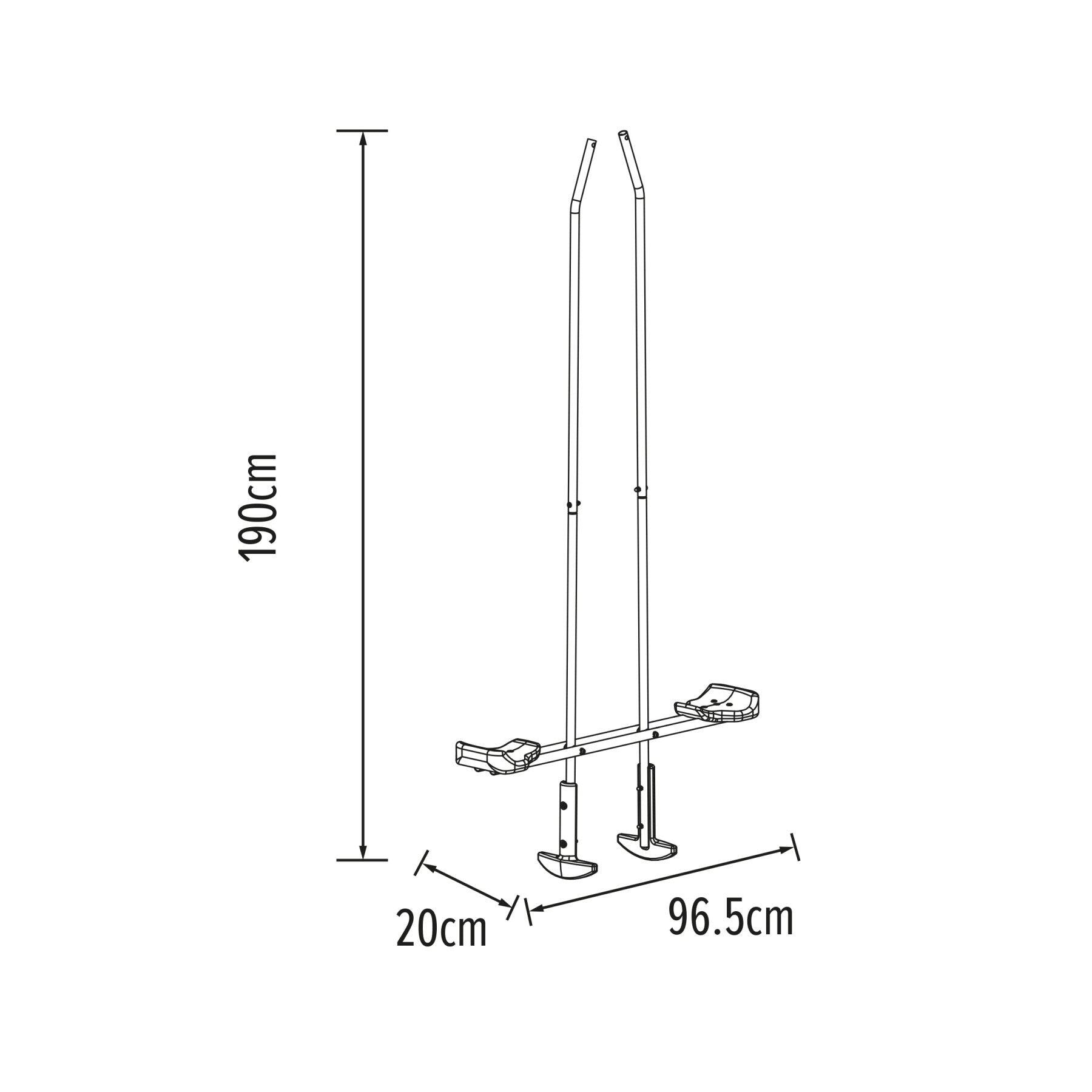 Balançoire vis-à-vis pour portique bois rond  métal D100cm 5/5