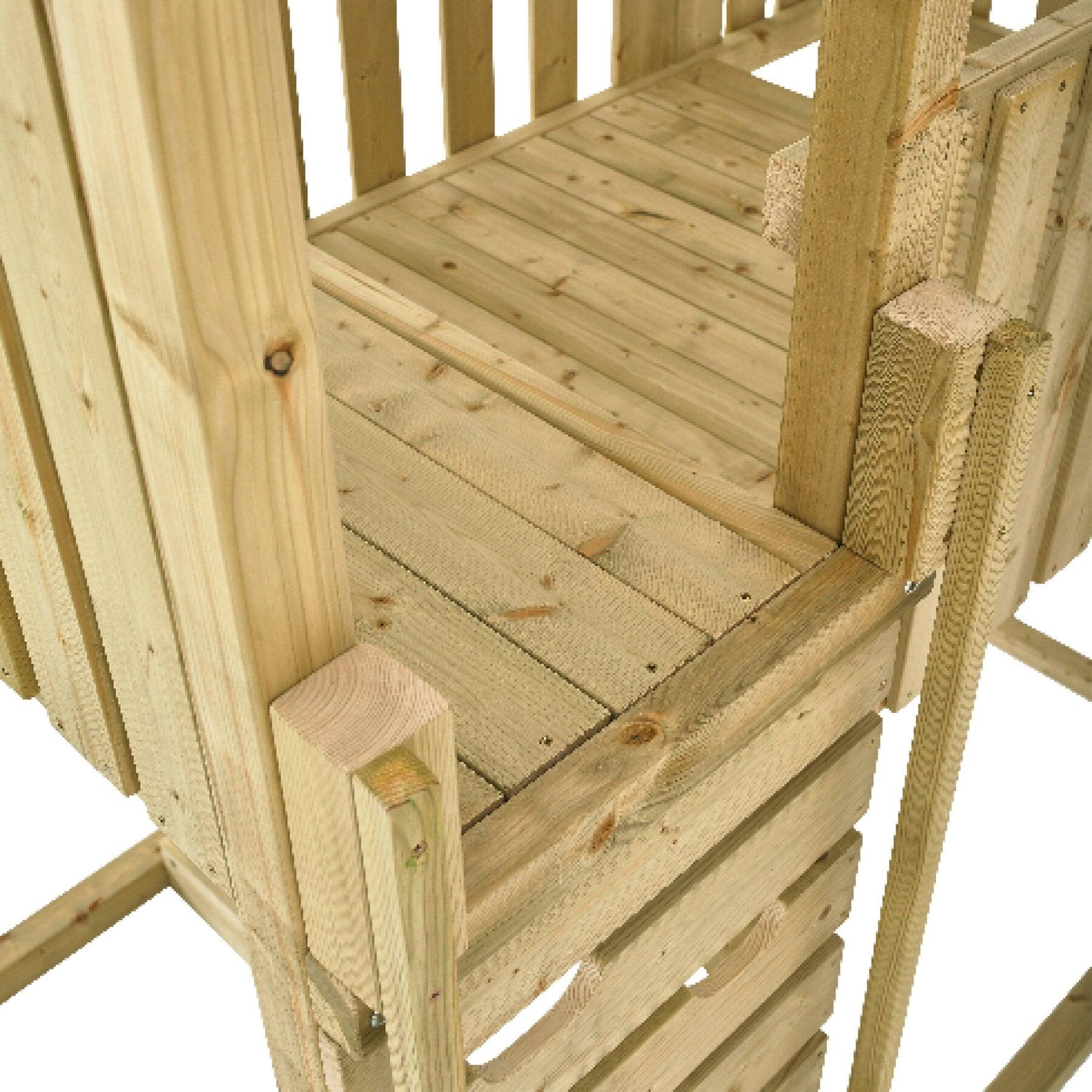 Houten speelstructuur met nestschommel KINGSWOOD bruin FSC® 4/5